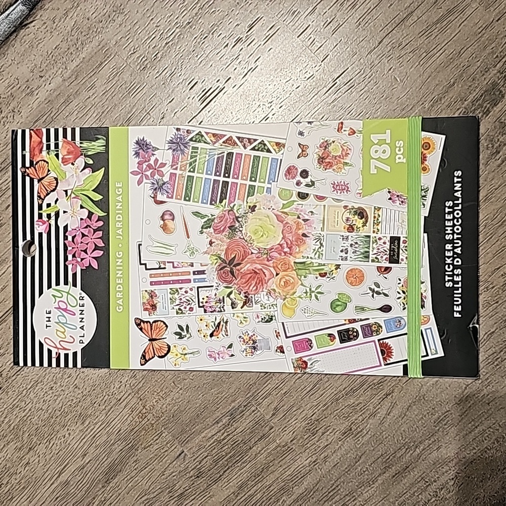 Happy Planner Gardening sticker book 781 stickers never used
